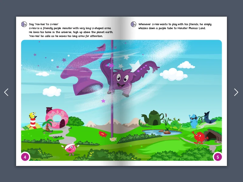Meet the Monsters example book on monster phonics 