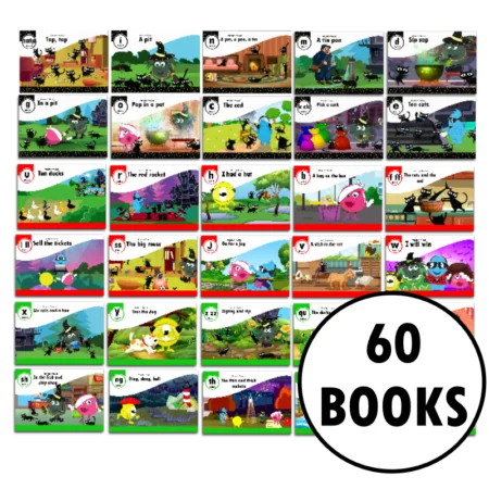Full set of Reception books - Stages 1, 2, 3, 3.1 and 3.2 (60 books)